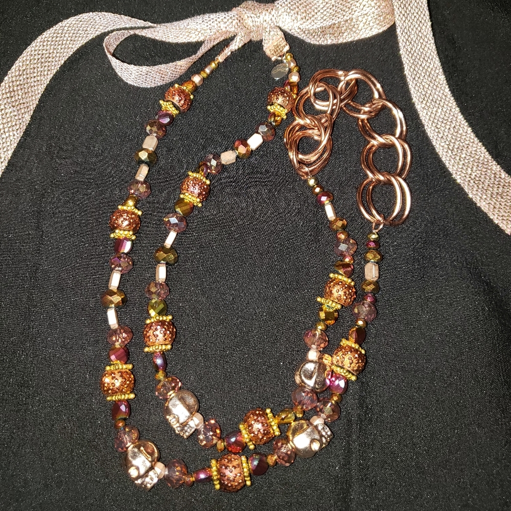 J.Marie Rose Gold Beaded Necklace